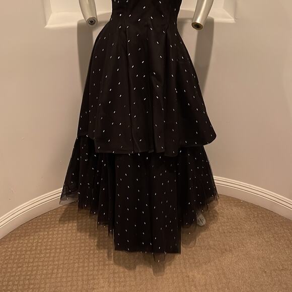 Vintage 1980's Jean -Louis Scherrer Haute Couture Black Gown Dress Size FR 42 - Picture 6 of 16